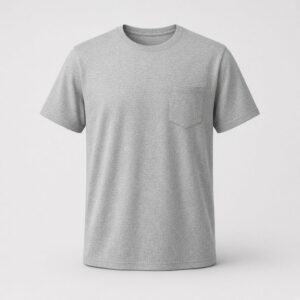 Pocket Crew-Neck T-Shirt - Heather Grey