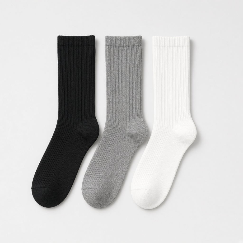 Cotton Crew Socks 3-Pack