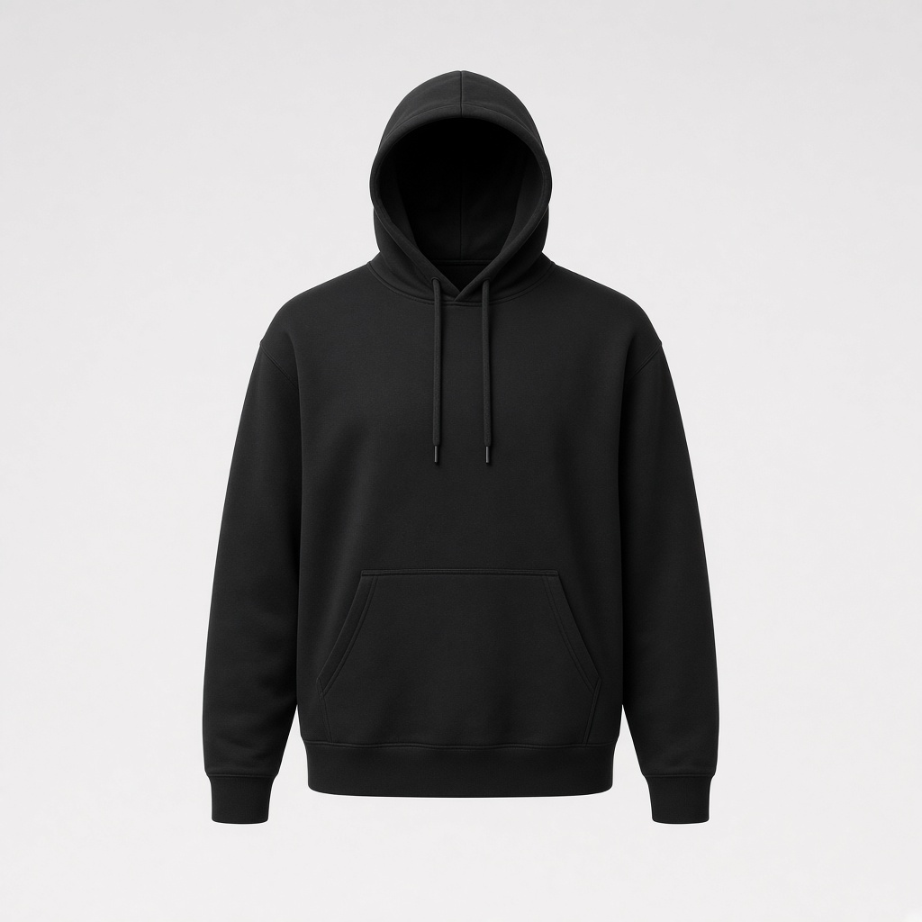 Fleece Pullover Hoodie - Black