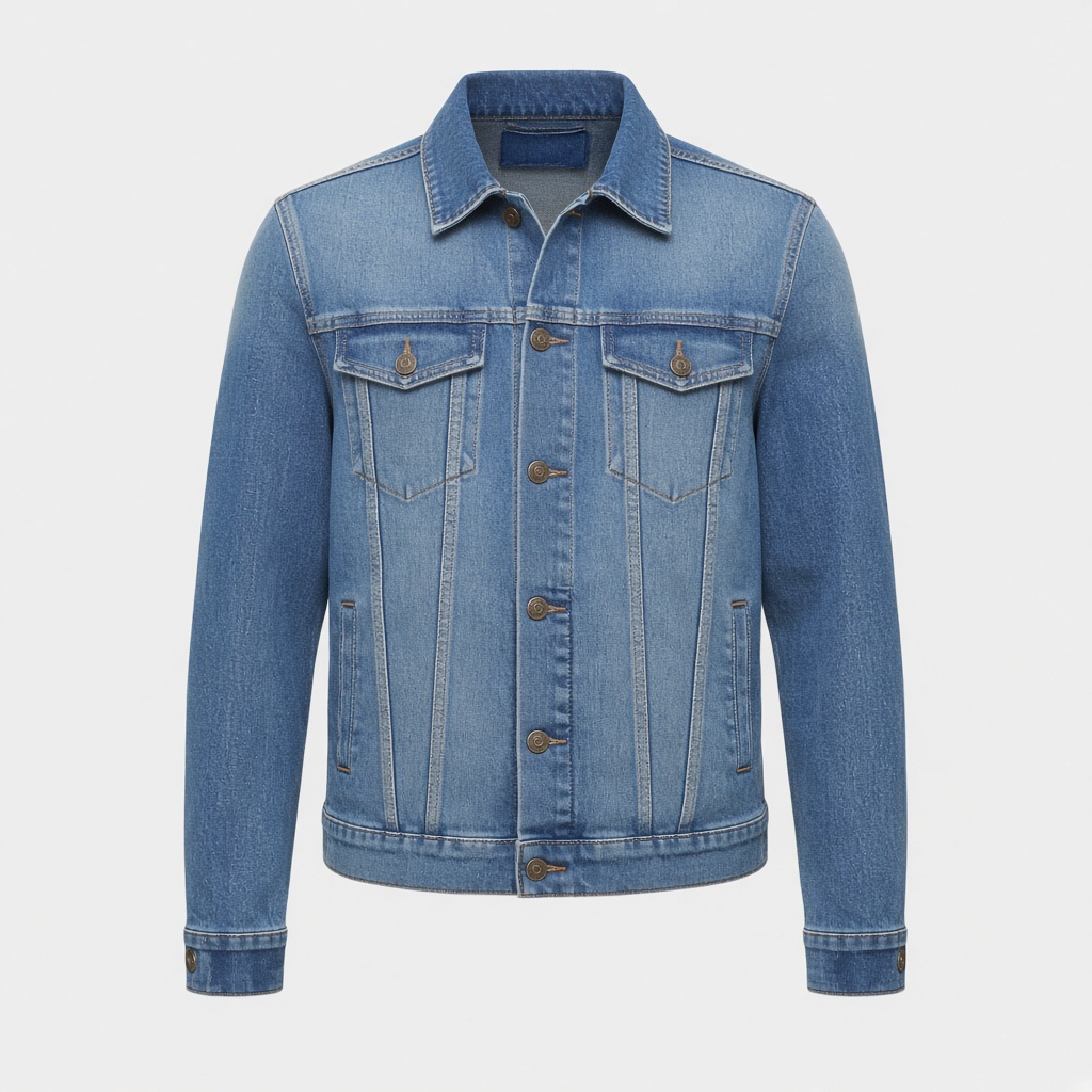 Denim Trucker Jacket - Mid Wash