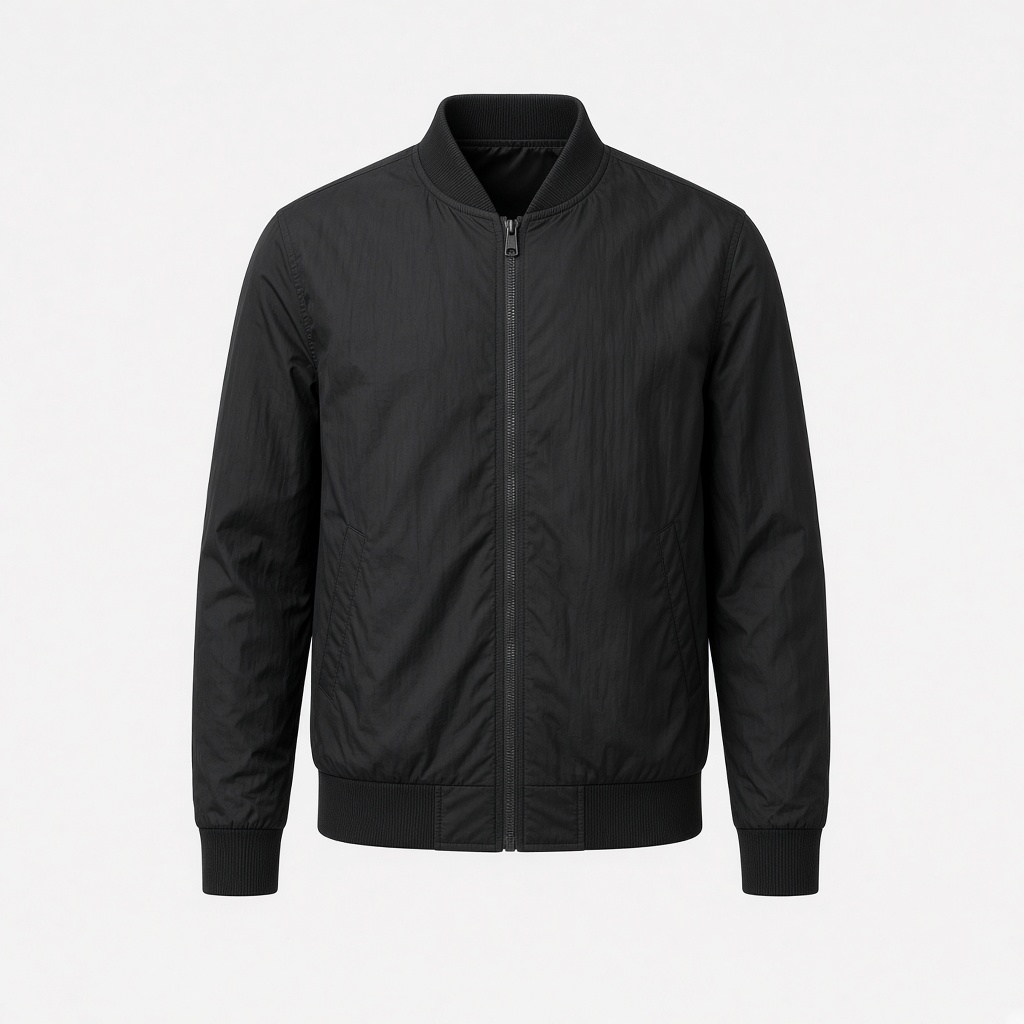 Lightweight Bomber Jacket - Black