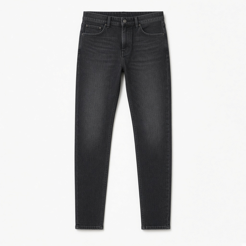 Slim Fit Stretch Jeans - Washed Black