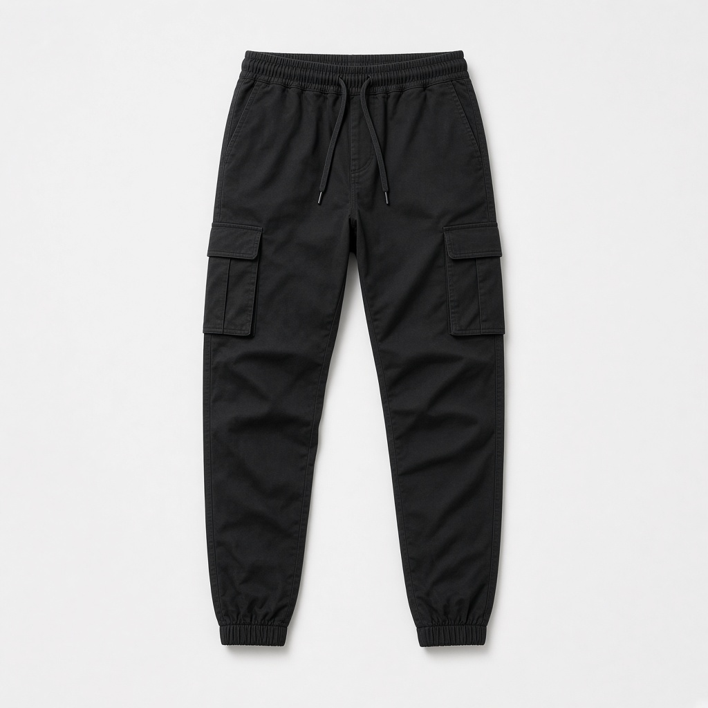 Cargo Jogger Pants - Black