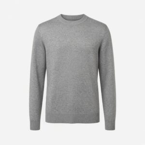 Merino Wool Crew-Neck Sweater - Grey Marl